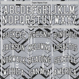 Custom Gray White-Black Geometric Chevron Pattern Round Neck Sublimation Basketball Uniform Jersey