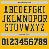 Custom Gold Black-White Geometric Chevron Pattern Round Neck Sublimation Basketball Uniform Jersey