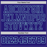 Custom Dark Purple-Ice Blue Geometric Side Stripe Gradient Round Neck Sublimation Basketball Uniform Jersey
