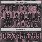 Custom Black-Light Pink Geometric Swirl Wave Lines Round Neck Sublimation Basketball Uniform Jersey
