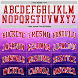 Custom Purple Red White-Black Hexagon Gradient Round Neck Sublimation Basketball Uniform Jersey