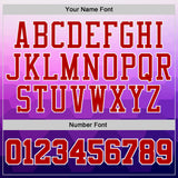 Custom Purple Red White-Black Hexagon Gradient Round Neck Sublimation Basketball Uniform Jersey