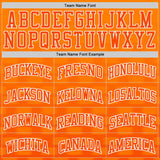 Custom Orange-White Checkered Gradient Round Neck Sublimation Basketball Uniform Jersey