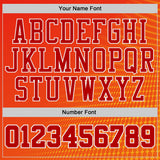 Custom Orange Red-White Diamond Dot Gradient Round Neck Sublimation Basketball Uniform Jersey