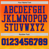 Custom Orange Royal Yellow Fire Red Purple-White Horizontal Stripe Gradient Round Neck Sublimation Basketball Uniform Jersey