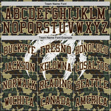 Custom Camo Brown-Cream Woodland Camouflage Claw Scratch Round Neck Sublimation Salute To Service Basketball Uniform Jersey