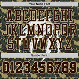 Custom Camo Brown-Cream Woodland Camouflage Claw Scratch Round Neck Sublimation Salute To Service Basketball Uniform Jersey