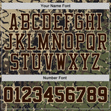 Custom Camo Brown-Cream Digital Camouflage Round Neck Sublimation Salute To Service Basketball Uniform Jersey