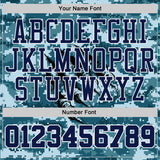 Custom Camo Navy-White Digital Camouflage Monster Claw Round Neck Sublimation Salute To Service Basketball Uniform Jersey