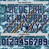 Custom Camo Navy-White Digital Camouflage Monster Claw Round Neck Sublimation Salute To Service Basketball Uniform Jersey