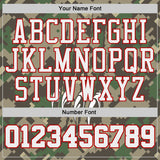 Custom Camo White-Red Digital Camouflage Monster Claw Round Neck Sublimation Salute To Service Basketball Uniform Jersey