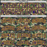 Custom Camo Dark Purple-Gold Woodland Camouflage Barbed Wire Round Neck Sublimation Salute To Service Basketball Uniform Jersey
