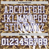 Custom Camo White-Dark Purple Desert Camouflage Claw Round Neck Sublimation Salute To Service Basketball Uniform Jersey