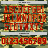 Custom Camo Red-Gold Digital Camouflage Monster Claw Round Neck Sublimation Salute To Service Basketball Uniform Jersey