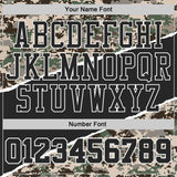Custom Camo Black-White Digital Camouflage Round Neck Sublimation Salute To Service Basketball Uniform Jersey