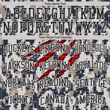 Custom Camo Black-White Digital Camouflage Claw Round Neck Sublimation Salute To Service Basketball Uniform Jersey