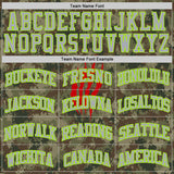 Custom Camo Gray-Neon Green Digital Camouflage Claw Round Neck Sublimation Salute To Service Basketball Uniform Jersey
