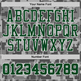 Custom Camo Green-White Digital Camouflage Claw Round Neck Sublimation Salute To Service Basketball Uniform Jersey