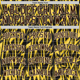 Custom Black Brown Yellow-Cream Edgy Lightning Round Neck Sublimation Basketball Uniform Jersey