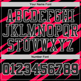 Custom Black Red-White Vibrant Lightning Stripe Round Neck Sublimation Basketball Uniform Jersey