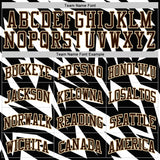 Custom White Brown Black-Cream Vibrant Lightning Stripe Round Neck Sublimation Basketball Uniform Jersey