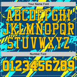 Custom Blue Yellow-Black Lightning Round Neck Sublimation Basketball Uniform Jersey
