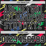 Custom Black Green Blue Red-White Geometric Lightning Round Neck Sublimation Basketball Uniform Jersey