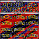 Custom Red US Navy Blue Black-Yellow Abstract Diagonal Stripe Splatter Round Neck Sublimation Basketball Uniform Jersey