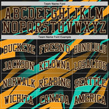 Custom Black Brown Ice Blue Yellow-Cream Lightning Geometric Round Neck Sublimation Basketball Uniform Jersey