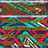 Custom Blue Black Red-Gold Geometric Abstract Triangle Round Neck Sublimation Basketball Uniform Jersey