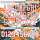 Custom White Green Orange-Red Brush Stroke Abstract Round Neck Sublimation Basketball Uniform Jersey