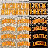 Custom Cream Gold Black-Orange Split Geometric Tribal Round Neck Sublimation Basketball Uniform Jersey