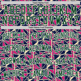 Custom Blue Green Hot Pink-White Abstract Geometric Shards Round Neck Sublimation Basketball Uniform Jersey