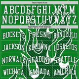 Custom Grass Green White-Green Irregular Fire Flames Round Neck Sublimation Basketball Uniform Jersey
