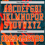 Custom Blue Orange Red-White Irregular Fire Flames Round Neck Sublimation Basketball Uniform Jersey