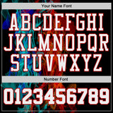 Custom Black White Blue-Red Blazing Flames Round Neck Sublimation Basketball Uniform Jersey