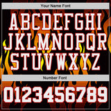 Custom Black White Yellow-Red Irregular Fire Flames Round Neck Sublimation Basketball Uniform Jersey