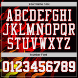 Custom Black White Yellow-Red Irregular Fire Flames Round Neck Sublimation Basketball Uniform Jersey