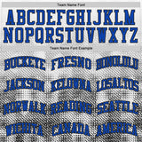Custom White Thunder Blue-Black Gradient Dot Round Neck Sublimation Basketball Uniform Jersey