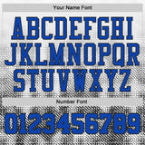 Custom White Thunder Blue-Black Gradient Dot Round Neck Sublimation Basketball Uniform Jersey
