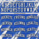 Custom Thunder Blue White-Black Gradient Dot Round Neck Sublimation Basketball Uniform Jersey