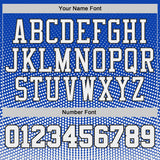 Custom Thunder Blue White-Black Gradient Dot Round Neck Sublimation Basketball Uniform Jersey