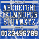 Custom Thunder Blue White-Black Gradient Dot Round Neck Sublimation Basketball Uniform Jersey