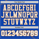 Custom Thunder Blue White Bay Orange-Black Gradient Dot Round Neck Sublimation Basketball Uniform Jersey