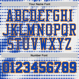 Custom White Thunder Blue Bay Orange-Black Gradient Dot Round Neck Sublimation Basketball Uniform Jersey