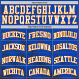 Custom Thunder Blue White Bay Orange-Black Gradient Dot Round Neck Sublimation Basketball Uniform Jersey