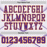 Custom White Purple-Bay Orange Gradient Dot Geometric Round Neck Sublimation Basketball Uniform Jersey