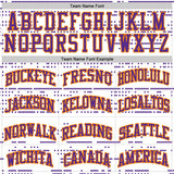 Custom White Purple-Bay Orange Gradient Dot Round Neck Sublimation Basketball Uniform Jersey
