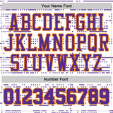 Custom White Purple-Bay Orange Gradient Dot Round Neck Sublimation Basketball Uniform Jersey