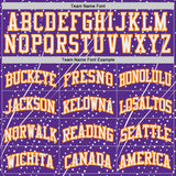 Custom Purple White-Bay Orange Gradient Dot Round Neck Sublimation Basketball Uniform Jersey